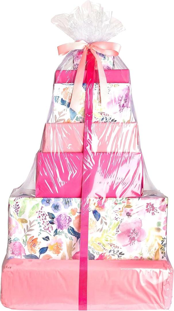 Purple Q Crafts Jumbo Shrink Wrap 40"x50" 5 Pack Basket Bags for Gift Baskets Clear Cellophane PVC Shrink Bags