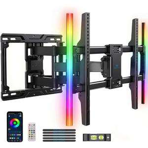 PERLESMITH Full Motion TV Wall Mount with LED Light for 37–86 inch TVs
