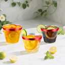 100pcs Red and Clear Plastic Cups, 9oz Plastic Cups Red Rimmed Disposable Cocktail Glasses Fancy Disposable Cup Drinking Tumblers Shot Cup for Wedding Party