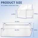W11239961 W10900538 Door Shelf Bin Replacement Compatible for Whir.lpool Refrigerator Shelf Replacement of AP6333410 4591452 PS12578777 WRS325SDH WRS311SDH Whirl.pool Fridge Door Shelves-by MIFLUS