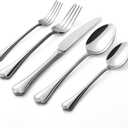 KINGSTONE Silverware Set, 40-piece 18/10 Stainless Steel Flatware Set Cutlery Set for 8, for Kitchen, Home, Wedding, Party, Mirror Polished and Dishwasher Safe, Featured Gifts