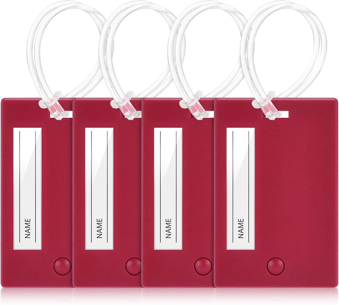 2Pack Sodsay Silicone Luggage Tags for Suitcases,4 Pack TSA Approved,Privacy Protection,Cute Travel Tags for Luggage,Travel Essentials,Luggage Identifiers