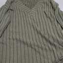 Dokotoo Womens Soft Long Sleeve V Neck Shirts Solid Casual Decorative Buttons Knitted Pullover Tunic Tops (Medium, A-moss Green)