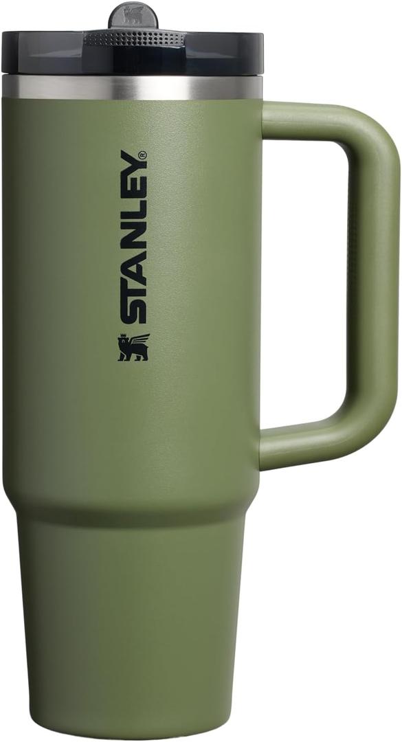 STANLEY Quencher ProTour Flip Straw Tumbler with Leakproof Lid 30 oz | Built-In Straw and Handle | Cup Holder Compatible for Travel | Insulated Stainless Steel Cup | BPA-Free | Dried Pine VRT