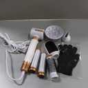 Blow Dryer Brush 7 in ONEAutowrap Curling Wand, 110,000 RPM High-Speed Negative Ionic Hair Dryer with Diffuser Concentrator, Round Brush Blow Dryer Air Styler, Volumizing Hair Styling Tools (White Gold)