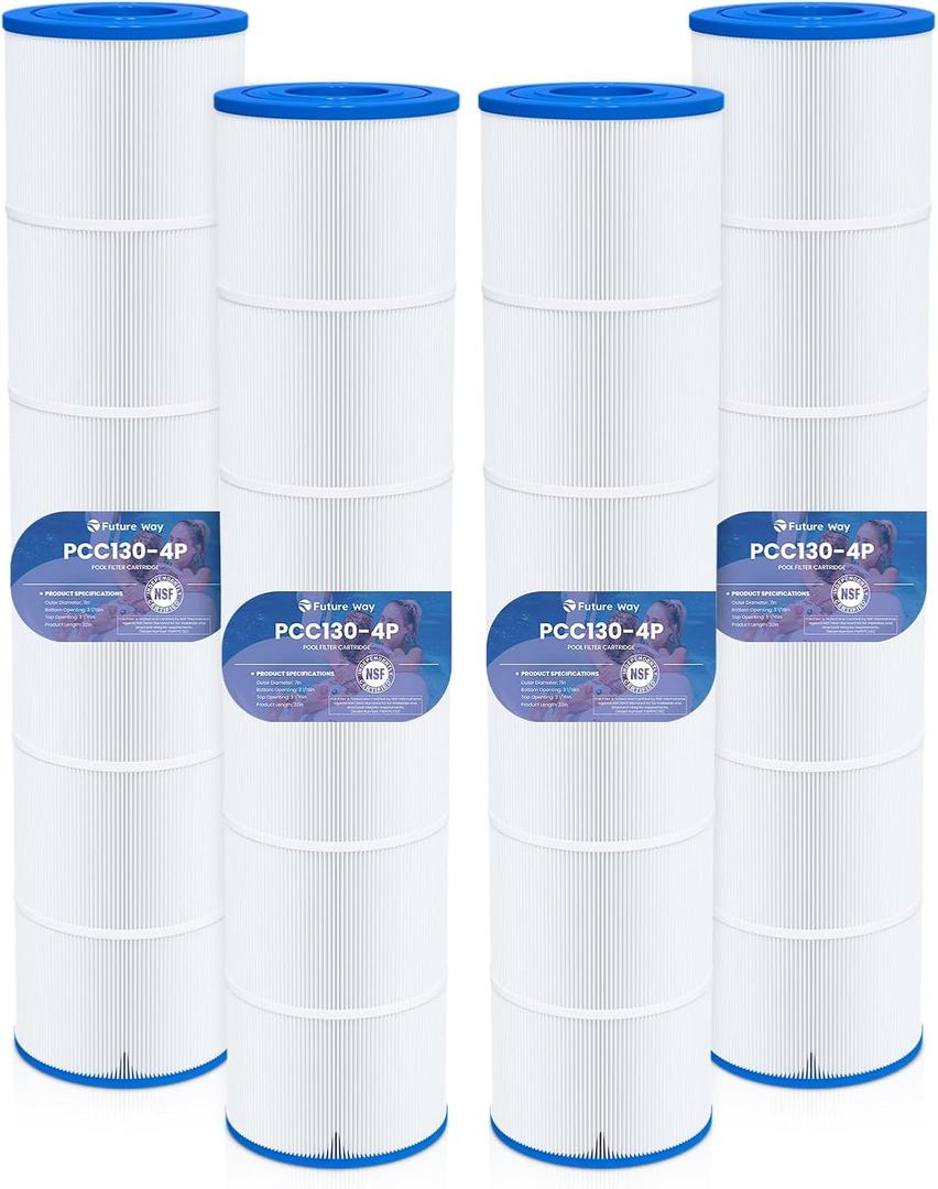 Future Way 4-Pack CCP520 Pool Filter Cartridges Replacement for Pentair Clean & Clear Plus 520, Replace Pleatco PCC130, Pentair R173578, 520 sq.ft