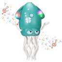 Vodolo Magic Electric Dancing Octopus Toy with Led Light and Music,Automatic Evasion Crawling Dancing Octopus Musical Toys with Fishing Rod,Dancing Squid Toy Baby Must Haves Tummy Time Baby Toys,Green