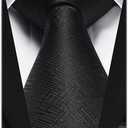 HISDERN Ties for Men Solid Houndstooth Neckties Handkerchief Formal Business Tie & Pocket Square Set Wedding Party