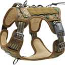 AUROTH Tactical Dog Harness for Small Medium Dogs No Pull Adjustable Pet Harness Reflective K9 Working Training Easy Control Pet Vest Military Service Dog Harnesses Woodland Camo S (S(Neck:14-21",Chest:20-31"),18-35 lbs)