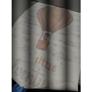 Joyful Hot Air Balloon Wall Decal for Girls Boys Room - Little Adventurer Cute Boy Riding in Beautiful Hot Air Balloon Indoor Vinyl Sticker for Wall, Easy Apply Easy Remove, Size: 24 Inch X 30 Inch