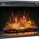 26" Wide Electric Fireplace Insert, 6 Brightness Level, 5 Flame Speed, 62-82, Timer & Remote Control, Indoor Fireplace