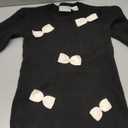 The Children's Place,Baby-Girls,and Toddler Long Sleeve Sweater Dress,Black Bows, 5T