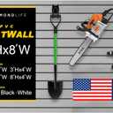 DLDIRECT 48" X 96" - Grey Slatwall Panel Garage Organizer: Heavy Duty Wall Mounted PVC Rack, Interlocking Slat Paneling for Garage Storage, Slatwall Board, Shelves System