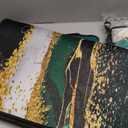 10 Pcs Kitchen Dish Towels Rugs Oven Mitts and Pot Holders Kit Farmhouse Kitchen Decor Set Gloves Vintage Potholders for Baking Cooking Chef(Green,Modern)