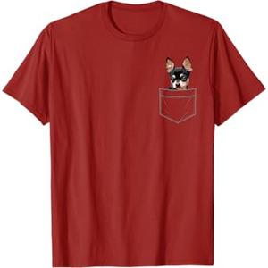 Cool Chihuahua Design for Men Women Kids Dog Chihuahua Lover T-Shirt (Cranberry Red, 2XL)