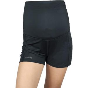 Oceanlily Over The Belly Maternity - High Waist Cover Up Womens Swim Bottoms (Large, Black Short)