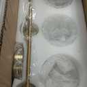 Brushed Gold 3-Light Vanlity Light Over Mirror,Wall Sconces,Gold Brass Bathroom Light Fixture with White Glass Flower Shade,E26 Socket(Bulbs Not Included)