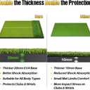 Golf Hitting Mat 40mm 6x4ft with 20mm EVA Base, Professional Golf Practice Size