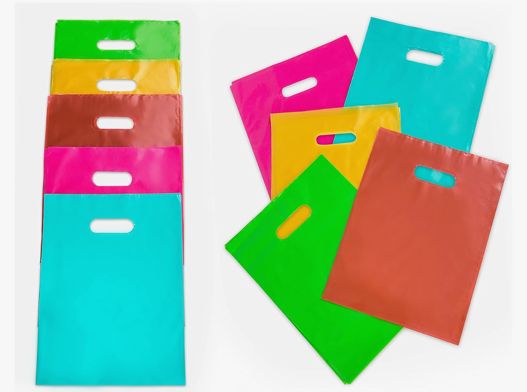 Merchandise Bags Multicolor 100 Count 9"x12" Size