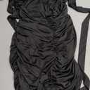 BEAGIMEG Women's Sexy Bodycon Sleeveless Criss Cross Ruched Halter Mini Dress Party Club Dress (Large, Black)
