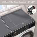 Washer and Dryer Covers for the Top - 27''x 27'' Silicone Protector Mat for Washing Machine Countertop - Non-slip Rubber Waterproof Dustproof Ideal for Laundry Kitchen - Gray 2 Pack