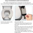 Padded Toilet Seat Cushion with 2-Inch High-Density Foam & Waterproof PU Fabric, U-Shape Padded Toilet Cushion - Secure Hook & Loop Tape, Fits Standard/Elongated Toilets (Beige)