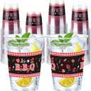 100 Pcs BBQ Baby Shower Plastic Cups 16 oz Disposable BBQ Summer Rustic Barbecue Plastic Cups with It's A BabyQ for Picnic Baby Shower Gender Reveal Party Supplies Beverage Drinking