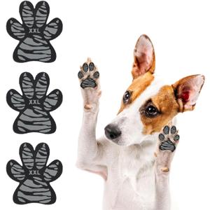 SCENEREAL Anti-Slip Dog Paw Protector Gripper Traction Pads for Small Medium Large Senior Dogs, Dog Feet Stickers with Stronger Adhesive for Hardwood Floors Hot Pavement, 9 Sets(36 Pcs), Grey S