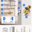 TEEHO TE003 Keyless Entry Keypad Door Lock with Handle, Electronic Digital Smart Deadbolt Locks with 2 Backup Keys, Door Knob with Code for Front Door Bedroom, Auto Lock, Easy to Install, Satin Nickel