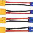 ShareGoo EC2 to XT60 Adapter & EC3 to XT60 Adapter Male Female w/3.93" Cable Wire for RC FPV Drone Car Lipo NiMH Battery Charger ESC