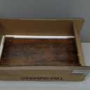 TUTOTAK Small Side Table, Narrow End Table, Skinny Sofa Table, Slim Nightstand, Couch Table, Living Room, Bed Room, Pure Brown TB01BB062C (2-Tier7.9"D x 15.8"W x 22.5"H)