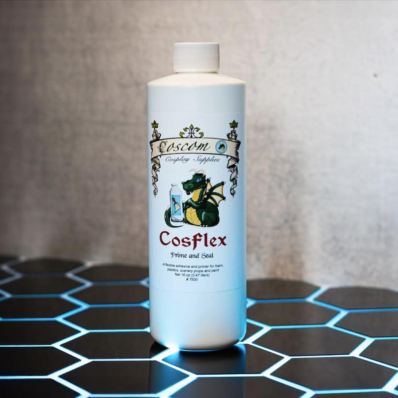 CosFlex Prime and Seal - Flexible Primer & Sealant for EVA Foam, Worbla, Plastazote, Fabric & More - Flexbond Alternative - Dries Clear - 6oz, 16oz, 32oz Sizes (Single Pack, 6, Fl oz)