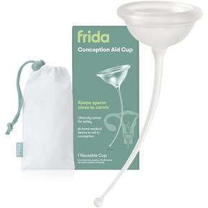 Frida Fertility Conception Aid Cup, Keeps Sperm Close to Cervix, Natural Pregnancy Support for Family Planning, Soft Flexible Silicone, Reusable Conception Cup and Storage Bag
