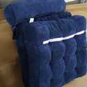 MAXYOYO Folding Sofa Bed, Convertible Sleeper Chair with Pillow Foldable Matress with Back Support, Portable Fold Out Chair Bed Comfy Floor Sofa Lounge for Living Room Bedroom, Navy, Single