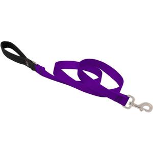 Dog Leash by Lupine in 1" Wide Purple 6-Foot Long with Padded Handle