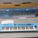 RockJam 49 Key USB Keyboard Piano with Lessons & Keynote Stickers (Baby Blue)