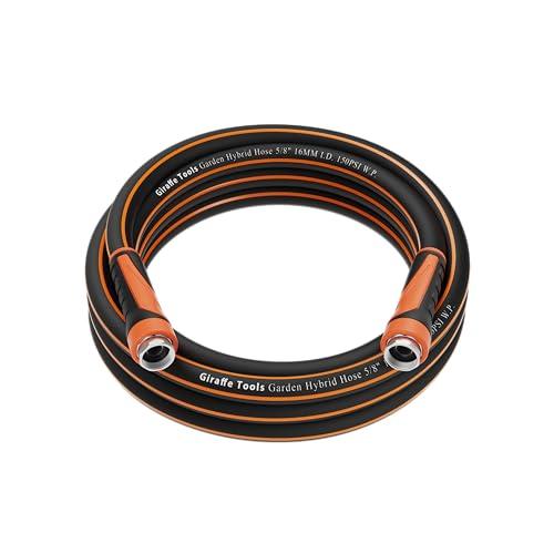 Giraffe Tools Garden Leader Hose 15ft x 5/8", Short Water Hose Heavy Duty, Flexible, Lightweight Hybrid Hose with Swivel Handle, Double Female Fittings, Burst 600 PSI Giraffe Tools Garden Leader Hose 15ft x 5/8", Short Water Hose Heavy Duty, Flexible, Lightweight Hybrid Hose with Swivel Handle, Double Female Fittings, Burst 600 PSI
