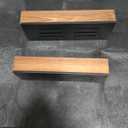 Beeveer 2 Pack Farmhouse Magnetic Spice Rack for Refrigerator Metal Magnet Basket Shelf for Fridge Seasoning Storage Organizers Home Decor Kitchen Accessories (Wooden Color)