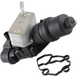 GELUOXI Engine Oil Cooler Oil Filter Housing Assembly Replacement for 2006-2008 Audi A4 TT VW EOS Golf R GTI 2.0L Part# 06D117021C, 06F115397H, 06F115397J