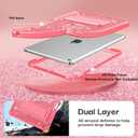 INFILAND Glitter Case for iPad 9th Generation (2021) / 8th Generation (2020) / 7th Generation (2019) 10.2 Inch, Heavy Duty Shockproof Protective Cute Cover with Kickstand for Kids, Girls (Pink)