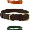 Tuff Pupper Classic Heavy Duty Dog Collar | 10x Stronger Than Leather | 100% Waterproof & Odor Proof Dog Collar | Tough Rust-Proof All Metal Hardware (Dark Brown)