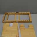 Expandable Pot Lid Organizer with 8 Adjustable Dividers, Bamboo Pots and Pans Organizer Under Cabinet, Kitchen Cookware Holder Rack