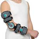 DOUKOM Hinged Post Op Elbow Brace, Adjustable Range of Motion Support Stabilizer for Dislocated Arm, Post Tendon Injury & Surgery Pain Relief Recovery, Right