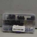 NINDEJIN 326 pcs Metric Black Hex Nuts Assortment Kit M2 M2.5 M3 M4 M5 M6 M8 M10 M12 Assorted Metric Hardware Nuts Set 9 Sizes Carbon Steel Metal Hex Nuts for Screw Bolt