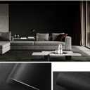 23.6 in x 236.2 in Black Wallpaper Black Peel and Stick Wallpaper
Soild Matte Textured Self Adhesive Removable Vinyl Film Paper for Cabinets Countertops Wall Decoration Coverings