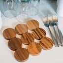 Lipper International Acacia Wood Dotted Trivet for Pots, Pans, and Hot Dishes, 8" x 8" x 1/2"