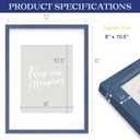 An&He 12x16 inch Picture Frame, Blue Simple Photo Frame for Decorative Artwork, Suitable for Tabletop, Desk, Bookshelf and Wall Display, Photo Gallery Decor