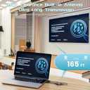 Wireless HDMI Transmitter and Receiver 4K@30Hz(165Ft) 5G Wireless HDMI Adapter Kit for PC, Laptop,TV Box, to TV, Monitor, Projector Black