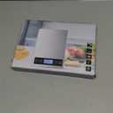 Fuzion Food Scale, 1g/0.1oz Digital Kitchen Scale - 22lb, 7 Units, Tare & PCS, Rechargeable Power, Tempered Glass & Stainless Steel - Food Weight Scale Grams and Ounces for Cooking, Baking (Piece Counting, Silver LCD)