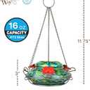 Nature's Way Bird Products GHF7 Hand Blown Illuminated Top Fill Hummingbird Feeder